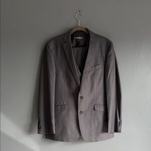 Kenneth Cole Reaction Charcoal Two-Button Suit Jacket